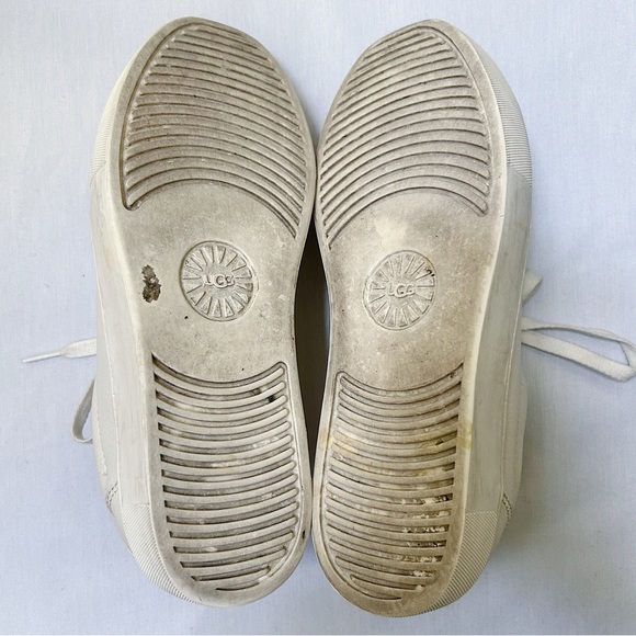 UGG Zilo Leather Sneakers White Women’s 7.5 - Picture 8 of 9
